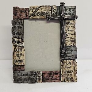 Rainbow Inc Inspirational Picture Frame with Cross – 9.5" x 8" – Faith Design